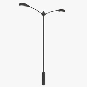 3ds double street lamp