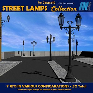 street light lamp c4d
