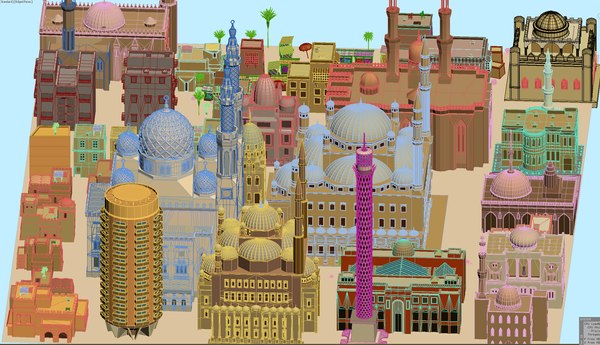 3D Mosque Cairo - TurboSquid 1519659