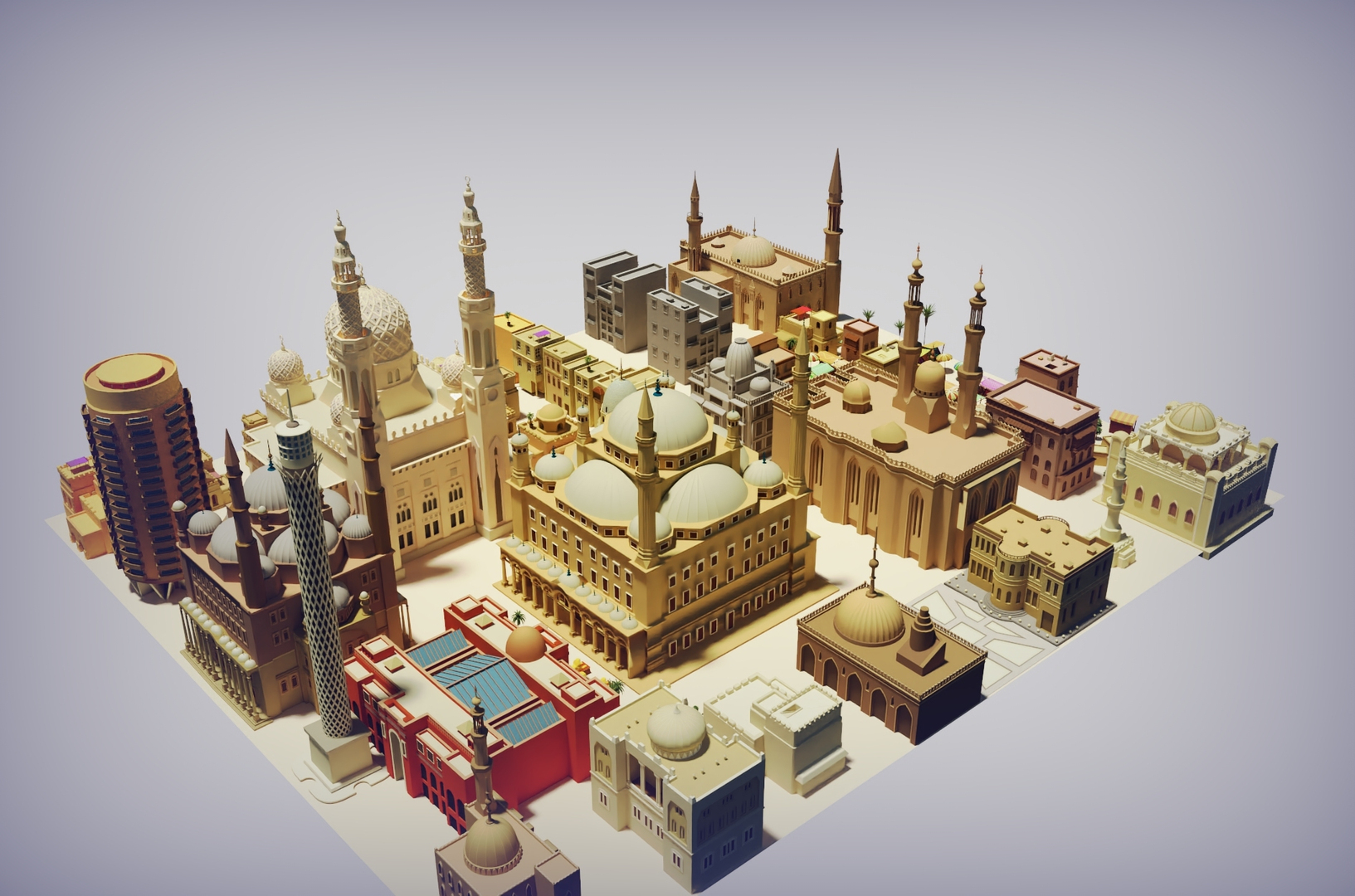 3D Mosque Cairo - TurboSquid 1519659