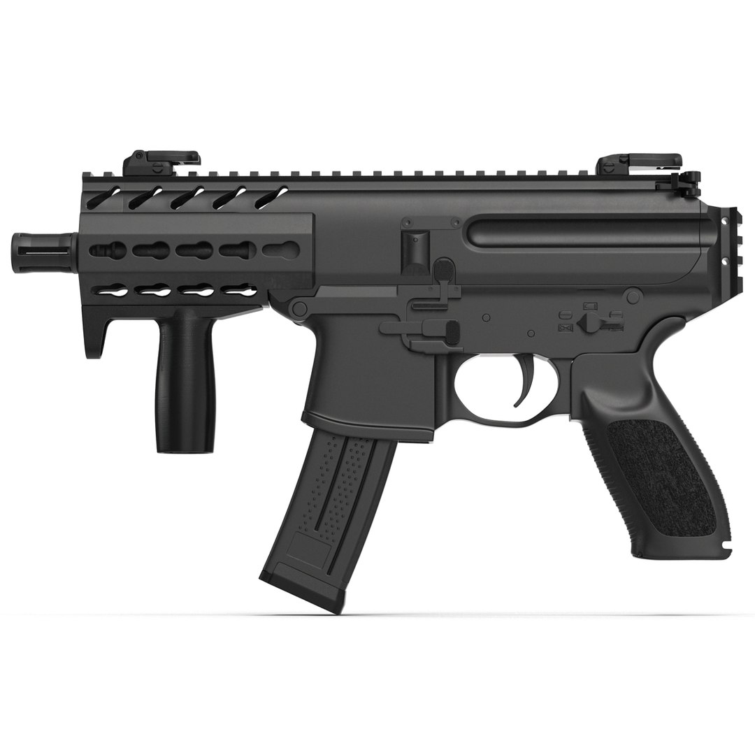 Machine Pistol Generic 3D Model 3D model preview