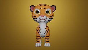 3D baby tiger