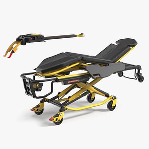 Stryker XPS Emergency Stretcher Electric Lift Rigged for Cinema 4D