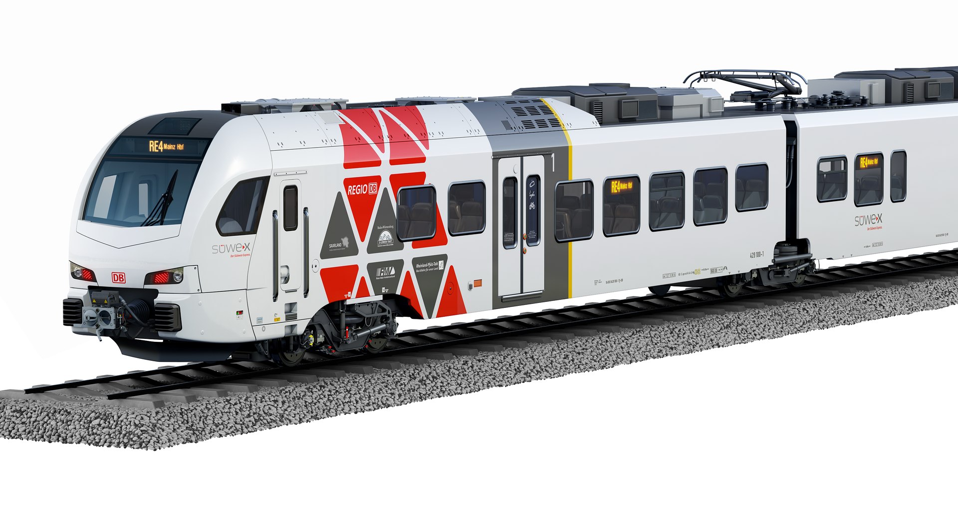 Stadler flirt 3 3D model - TurboSquid 1334007