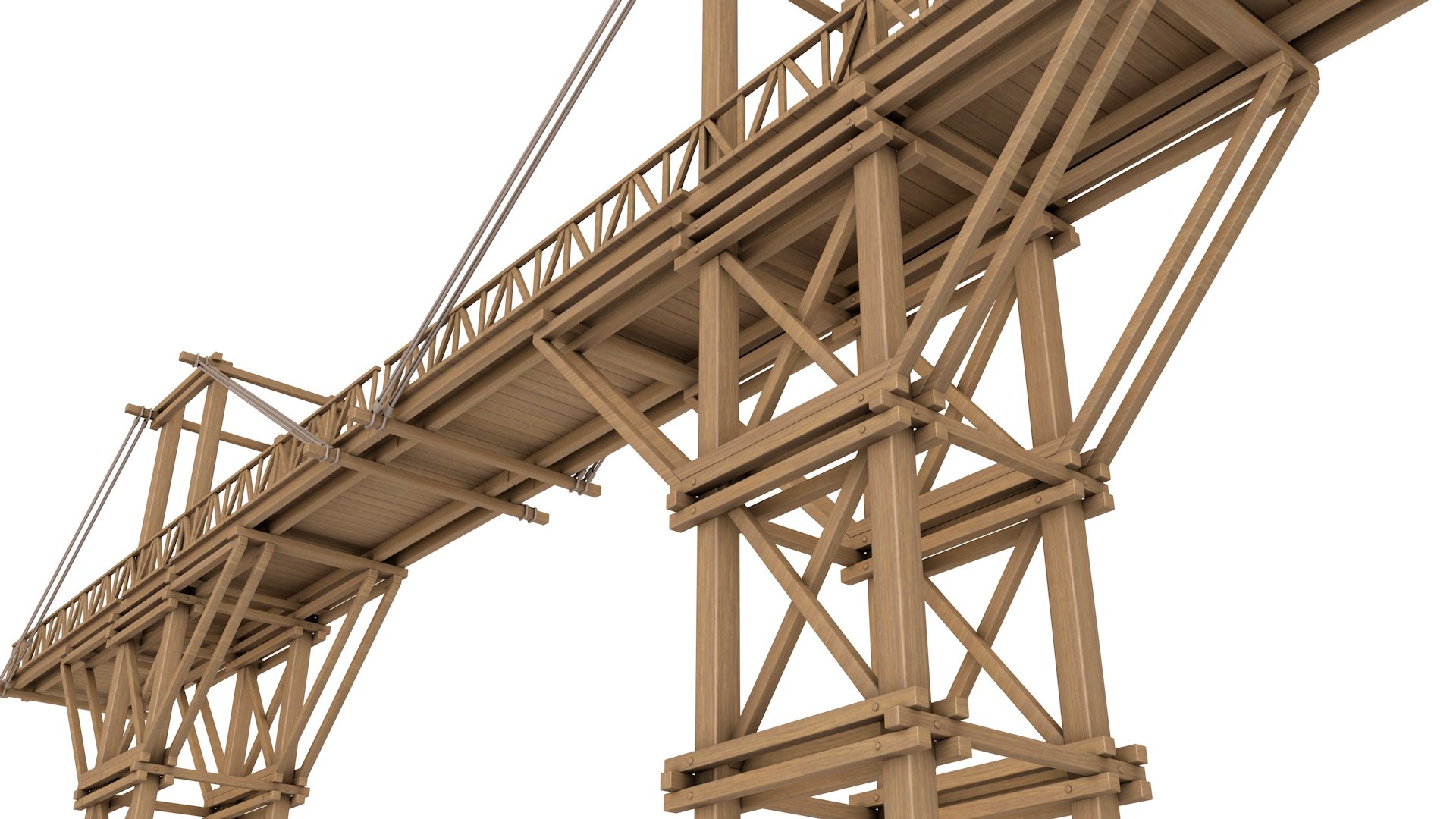 3D Wooden Bridge Model - TurboSquid 1935225