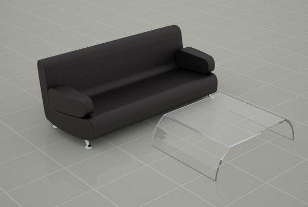 3ds max minimalistic coffee table lounge