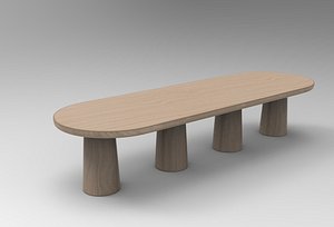 3D Zuha Dining Table model