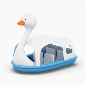 Swan paddle boat 3D model