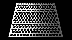 Perforated panel with 50 percent of opening