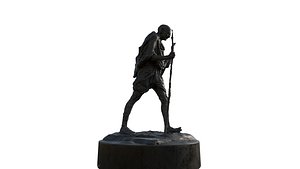 mahatma gandhi statue 3D model