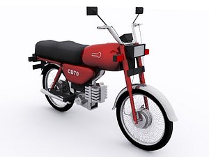 3D cd 70 motorbike