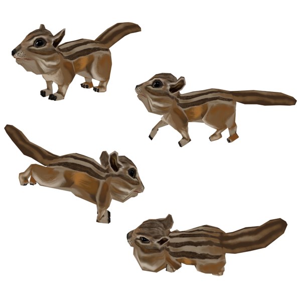 Cartoon Chipmunk 3D Models for Download | TurboSquid