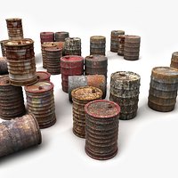 Metal Rusty Barrels Collection