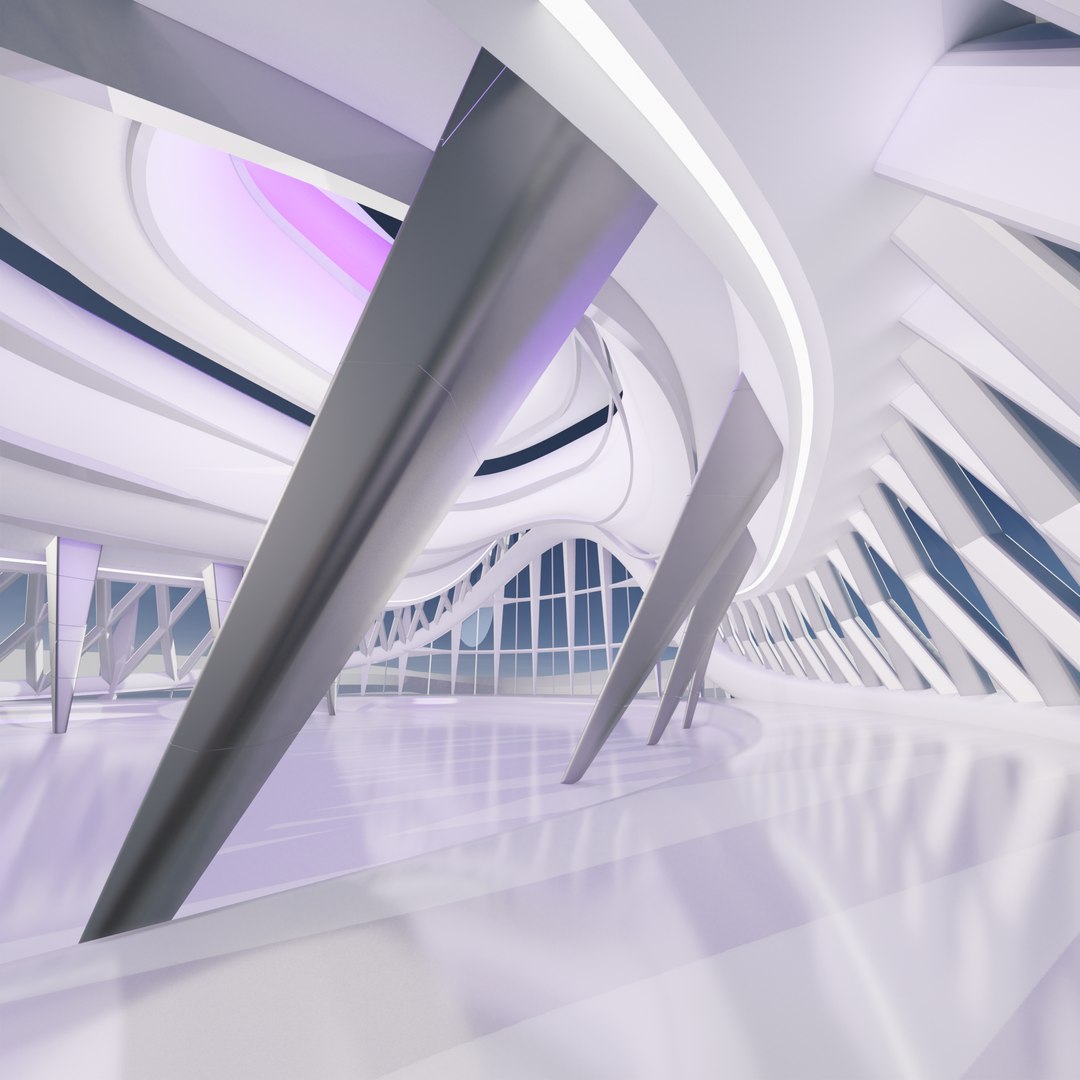 3D Sci Fi Futuristic Exbition Interior 3D - TurboSquid 2315939