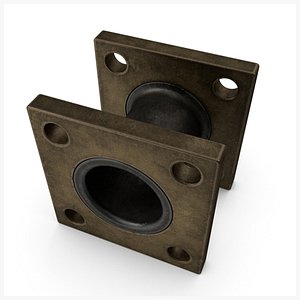 3D Double  Square Flange SteamPunk PBR