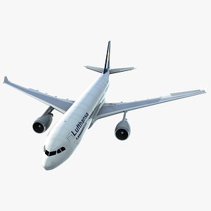 Jet Airliner Airbus A330-200 Lufthansa Rigged