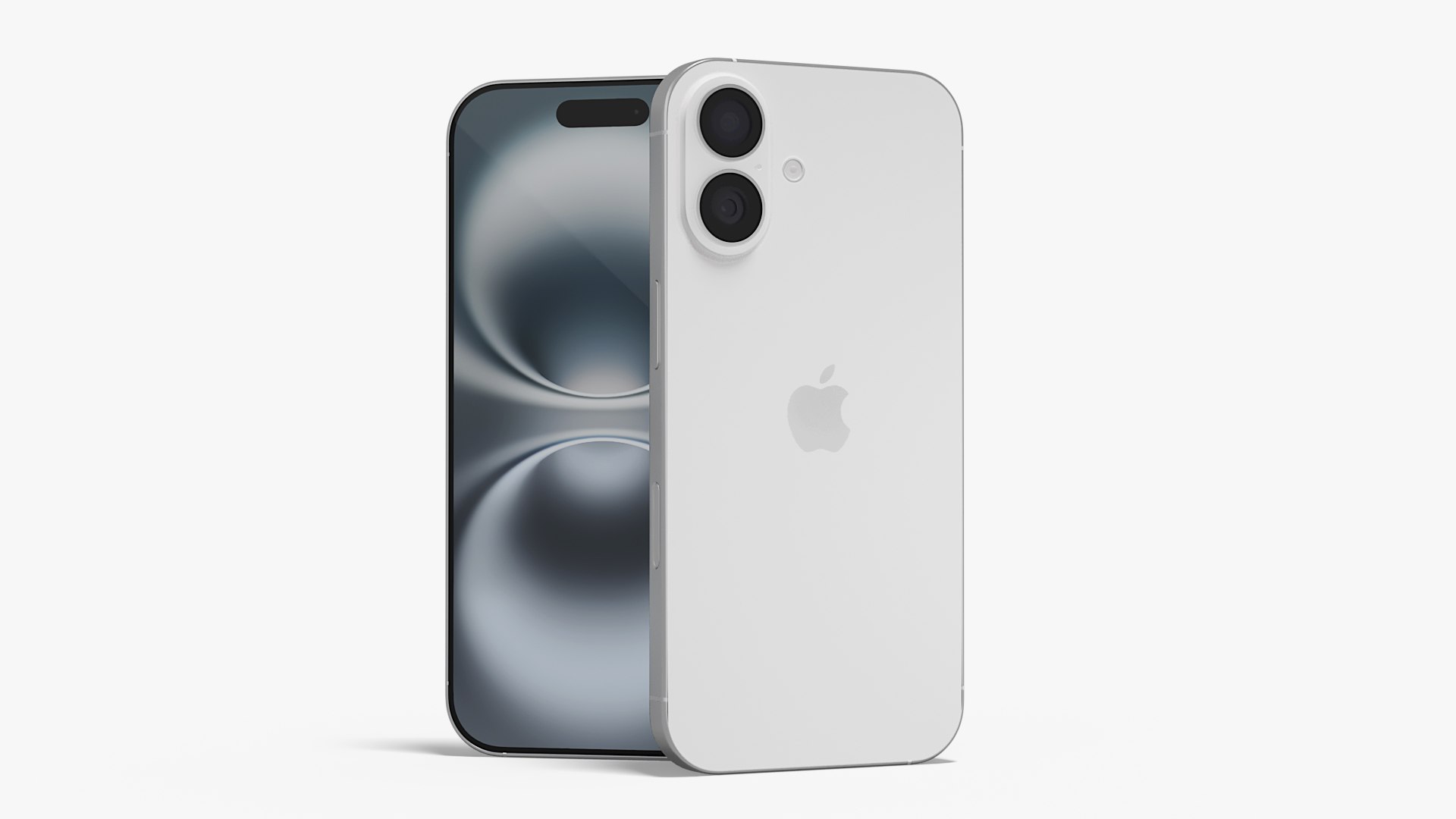 IPhone 16 White 3D model preview