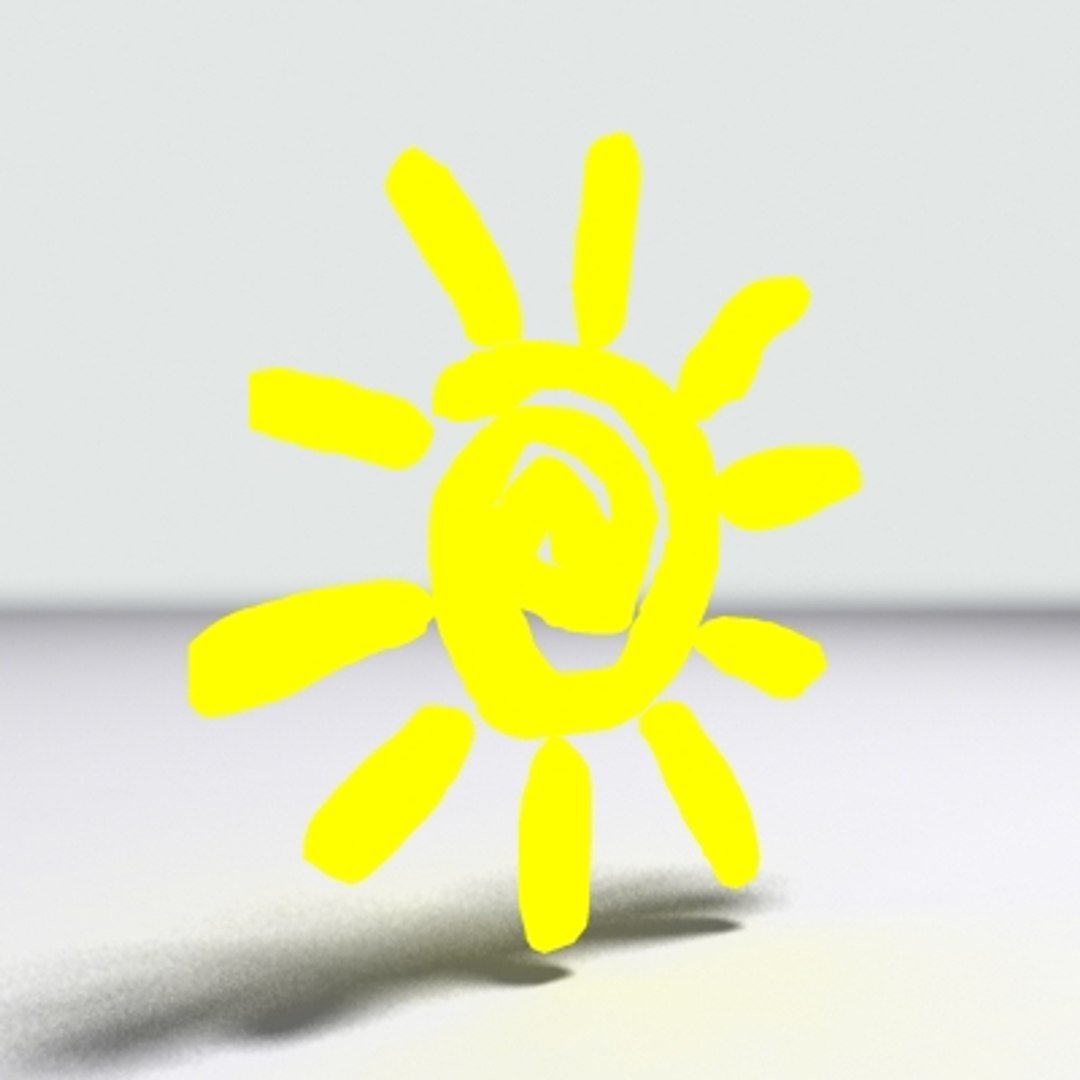 3d iconic sun model