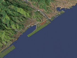Genoa Italy - city and urban 3D