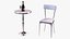 3D model chair and table