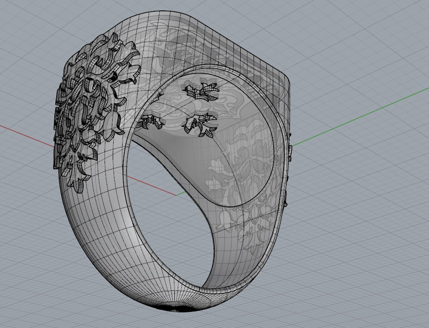 3D old square ring model - TurboSquid 1490397
