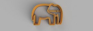 ELEPHANT COOKIE CUTTER 3D model