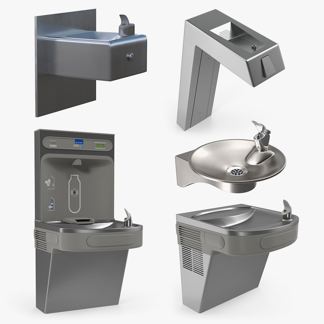 Drinking Fountains Collection 3 3D model preview