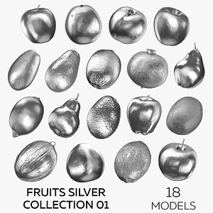 3D Fruits Silver Collection 01 - 18 models