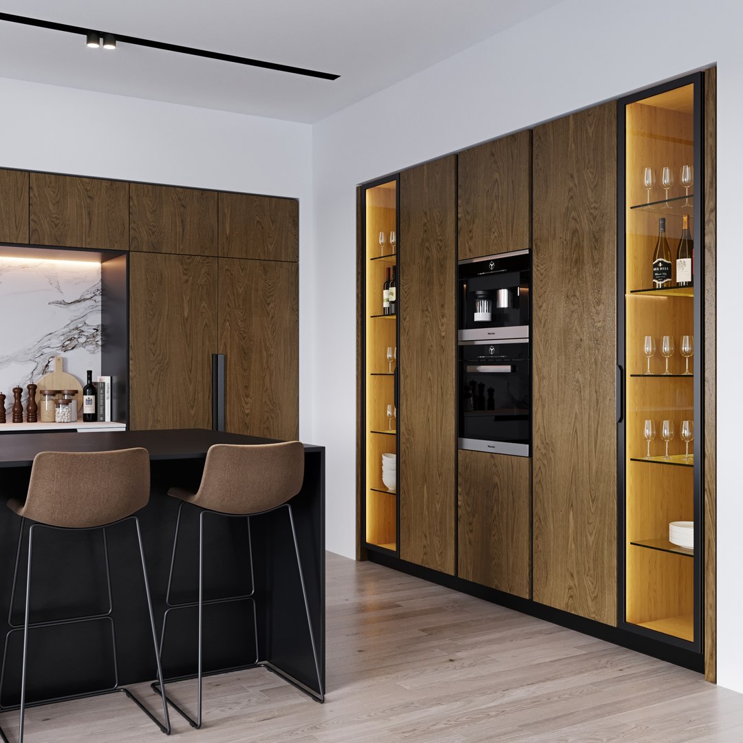 Kitchen Wine Interior 3D - TurboSquid 1673791