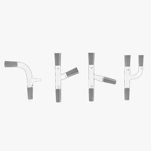 adapters chemical glassware 3d obj
