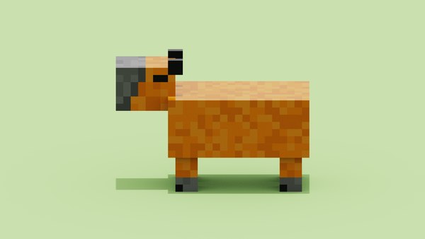 Capivara Minecraft Modelo 3D - TurboSquid 2076228