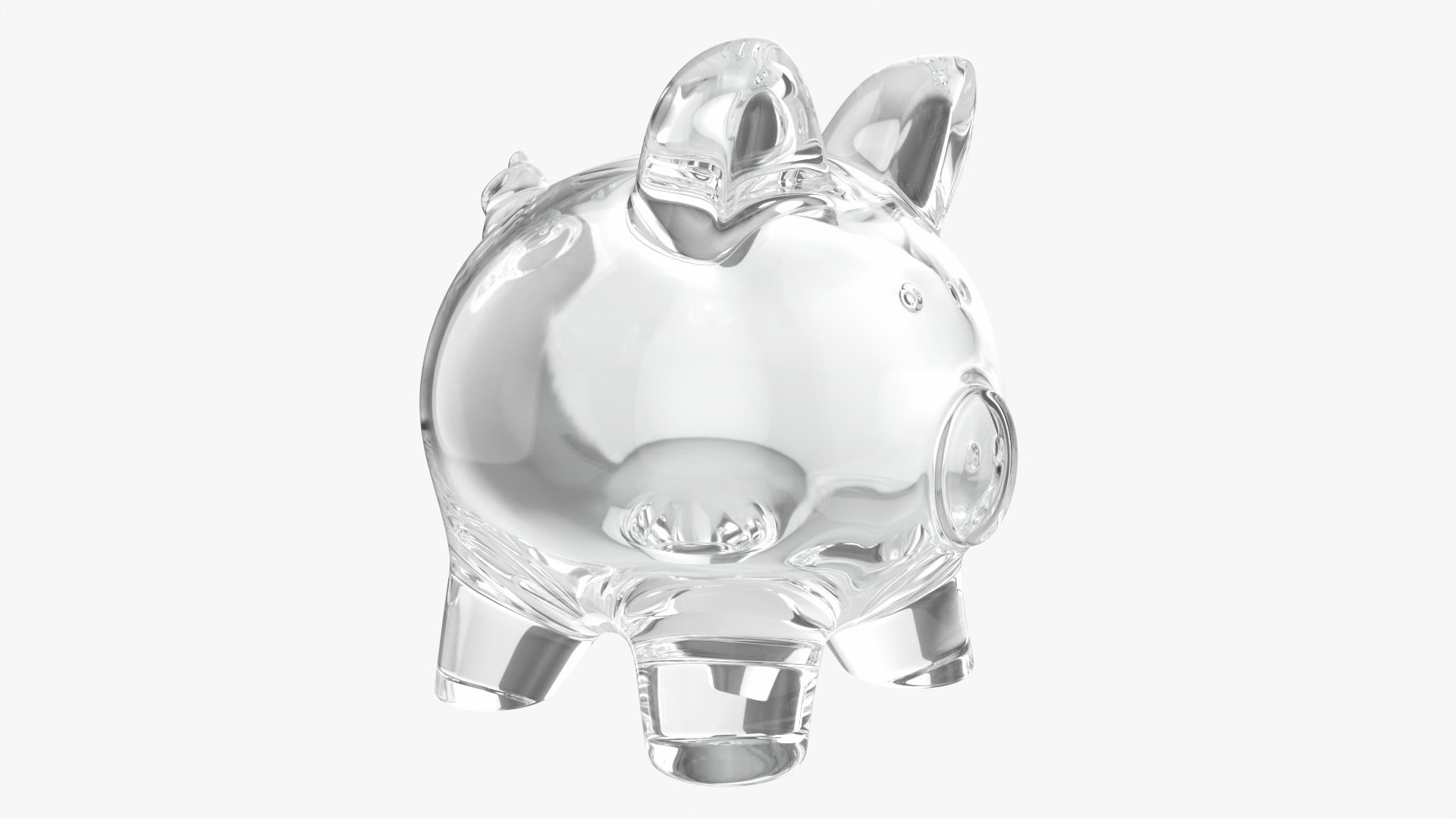 3D Glass Piggy Money Bank With Coins - TurboSquid 1742309