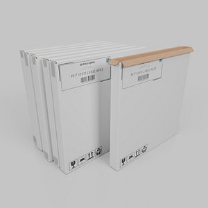 White Cardboard Box R-055 - Rigged and Customizable