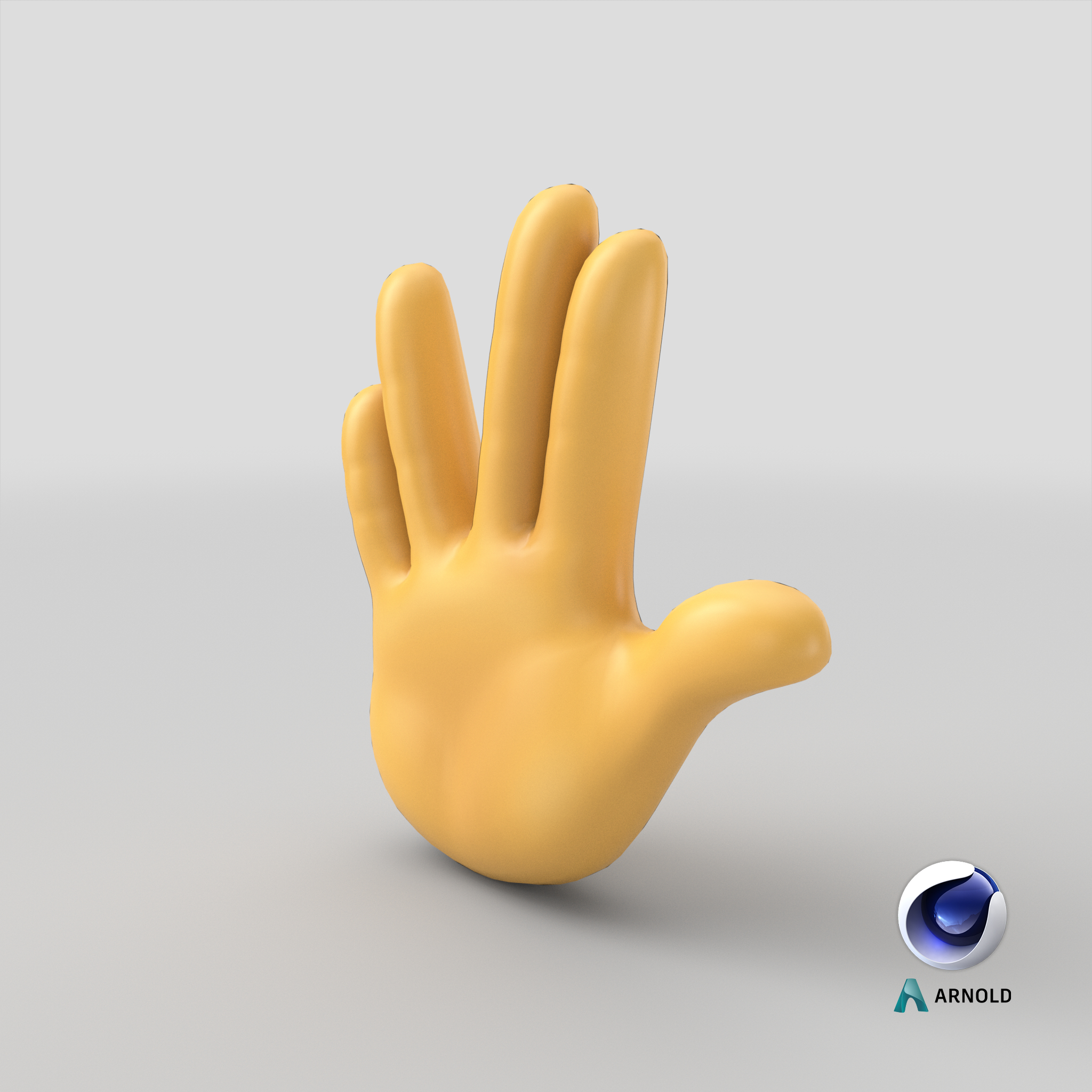 Vulcan Salute Emoji 3D 모델 TurboSquid 1550808