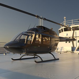 3D CityCopter Bell 206B JetRanger III Rigged