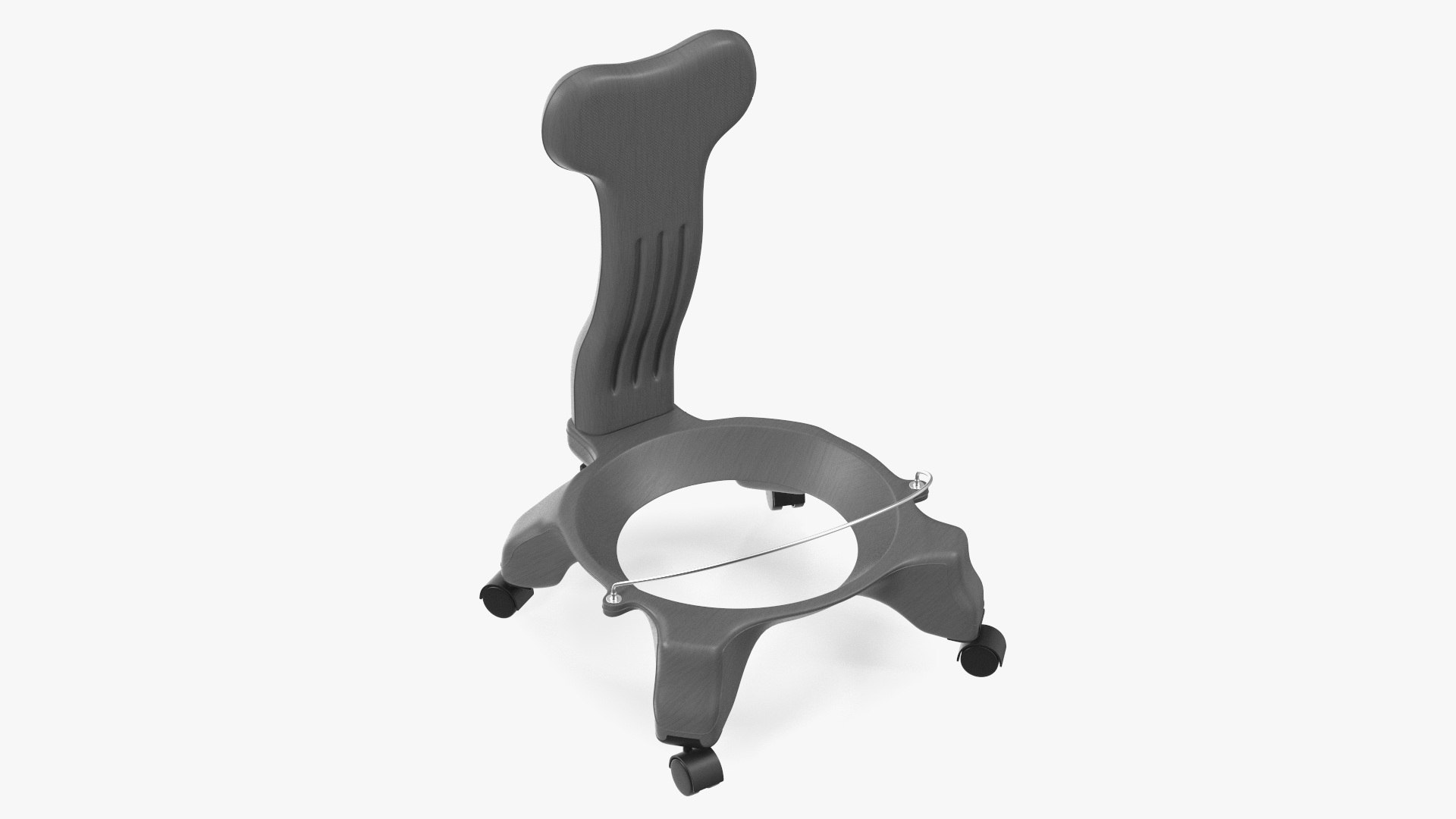 Gaiam Chair Grey Empty 3D model preview