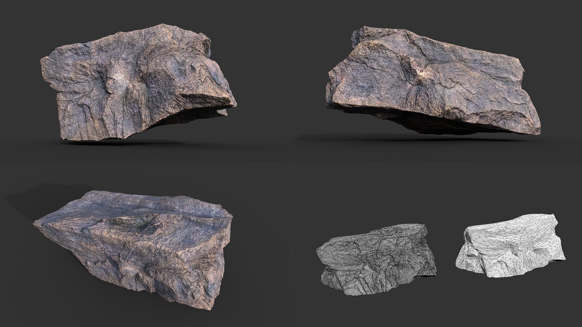9 Simple Realistic Rocks - 250623 3D - TurboSquid 2425190