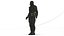 Personaggio 3D in tuta tattica da agente stealth maschile