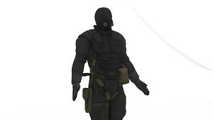 Male Stealth Operative Tactical Suit 3D Character 3D model