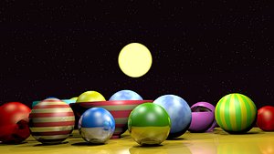 3d model christmas balls