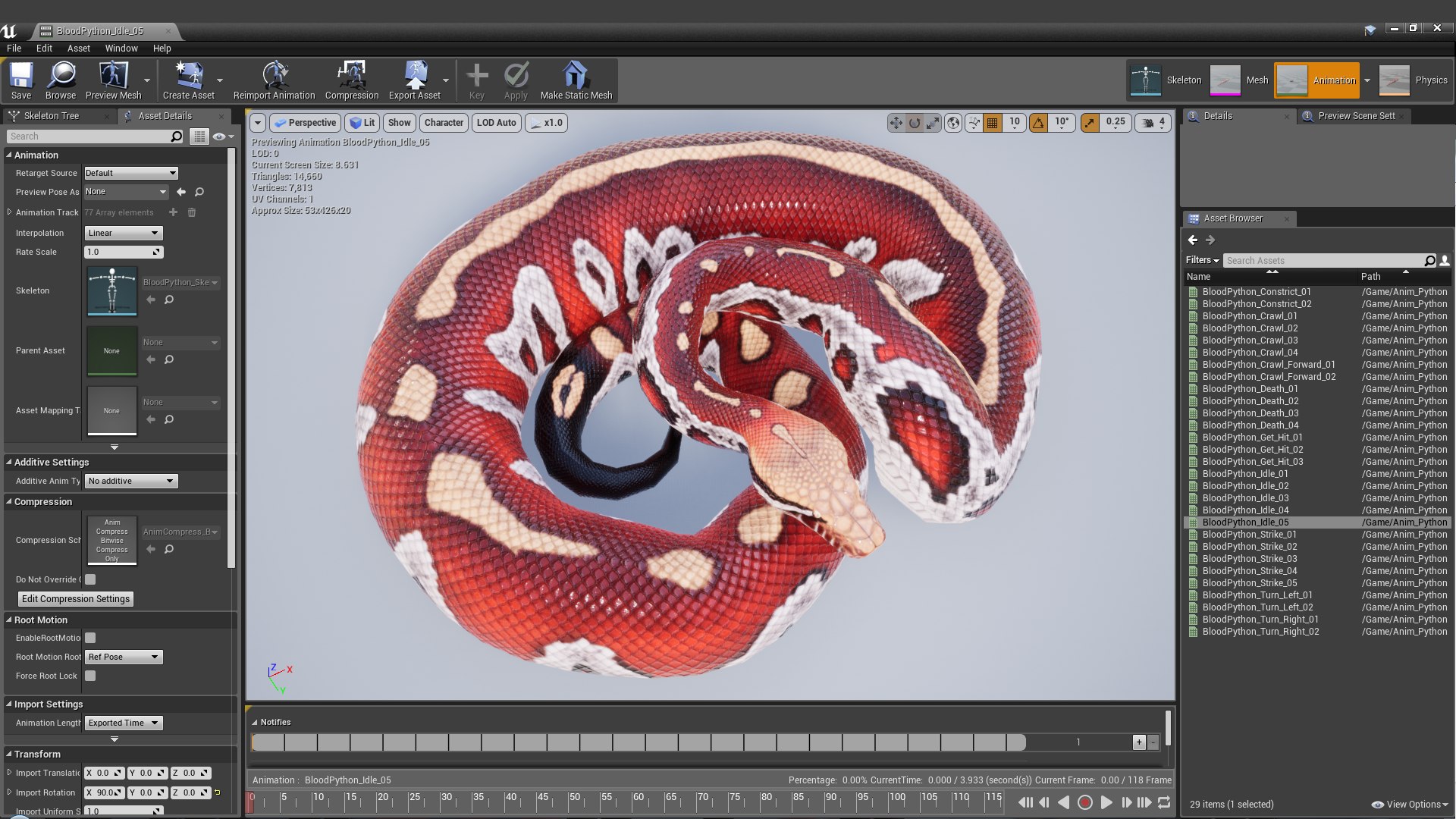 3D Animated Pythons Volume 2 - TurboSquid 1820397