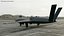 Drone UAV militare a propulsione a reazione, di colore nero, adattato per Cinema 4D.