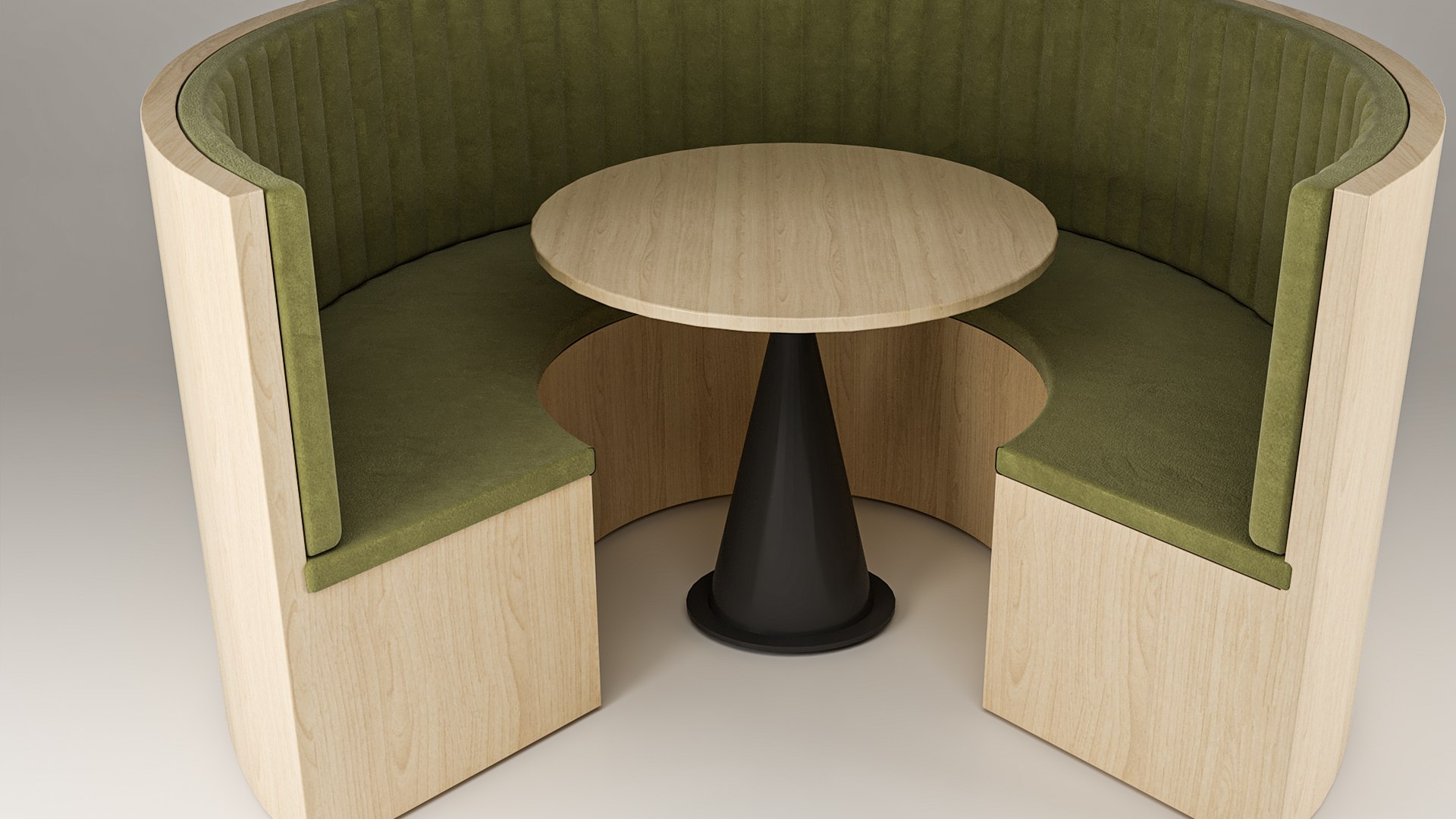 Round Booth Restaurant Seating Model - TurboSquid 2346671