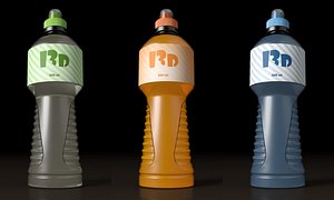3D isotonic bottle mockup model