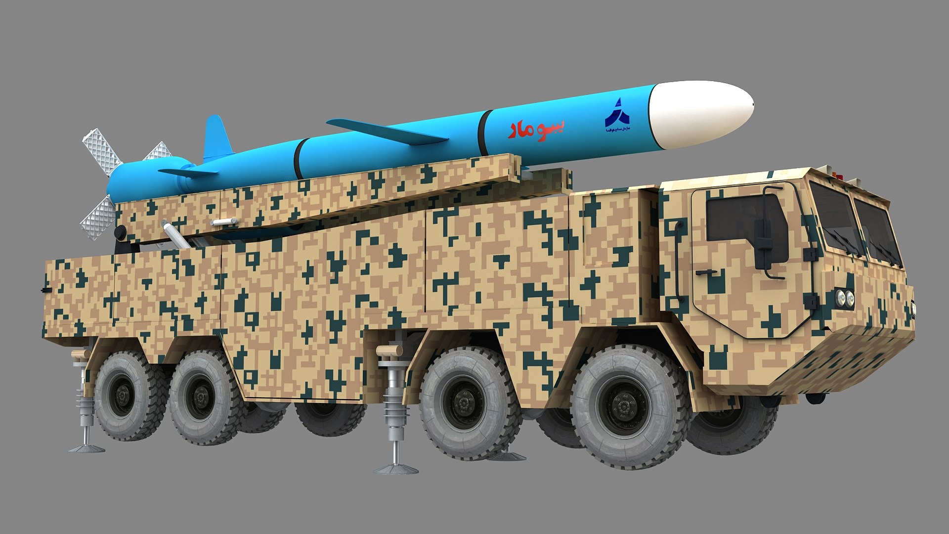 Soumar Cruise Iranian Missile Launcher Vehicle 3D model https://p.turbosquid.com/ts-thumb/LE/X6P0KW/Vr/soumariranianmissilelaunchervehicle0003/jpg/1765949679/1920x1080/fit_q87/a82e7704a8177441194156087fcd0be4b9adf051/soumariranianmissilelaunchervehicle0003.jpg
