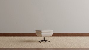 3D Welsh Upholstered Ottoman model