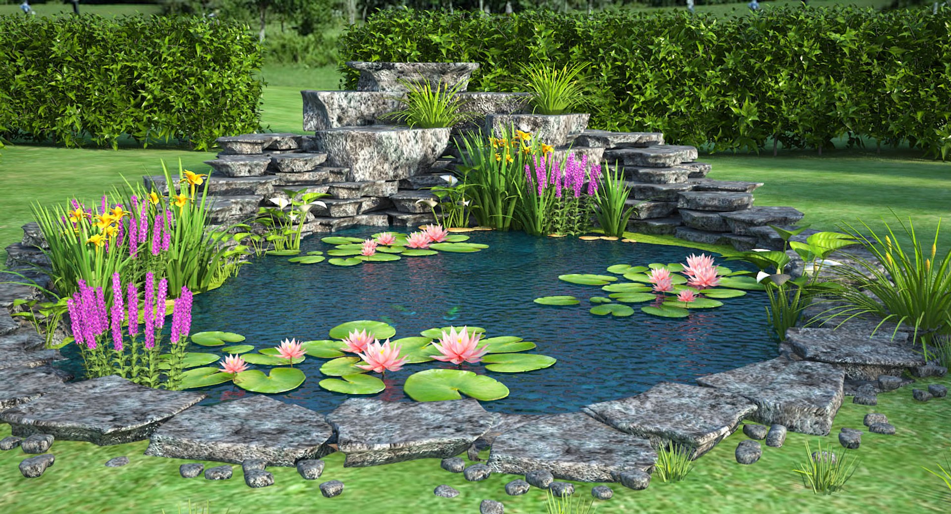 Pond 3D Model TurboSquid 1278926