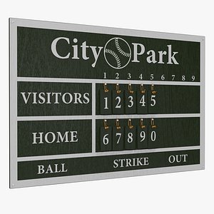baseball scoreboard modeled 3ds