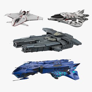 Futuristic Spaceships Collection 2