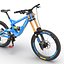 Mountain Bike GT Fury Blue Rigged Modello 3D